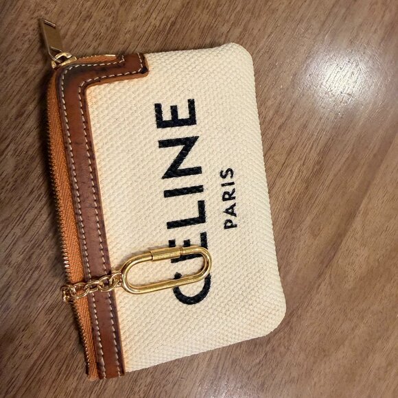 Celine Mini Pouch / Coin Purse – Canvas & Leather Trim - Picture 3 of 3